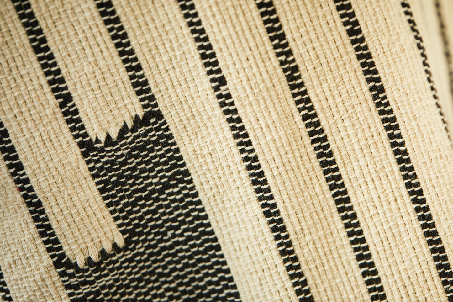 Eagle pattern throw (black & natural cotton)